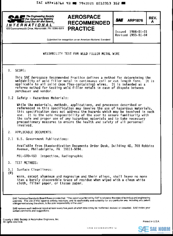 SAE ARP1876A PDF