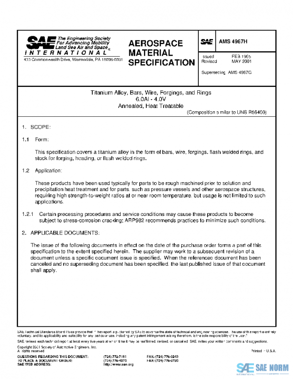 SAE AMS4967H PDF