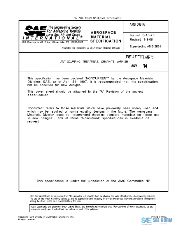 SAE AMS3081A PDF