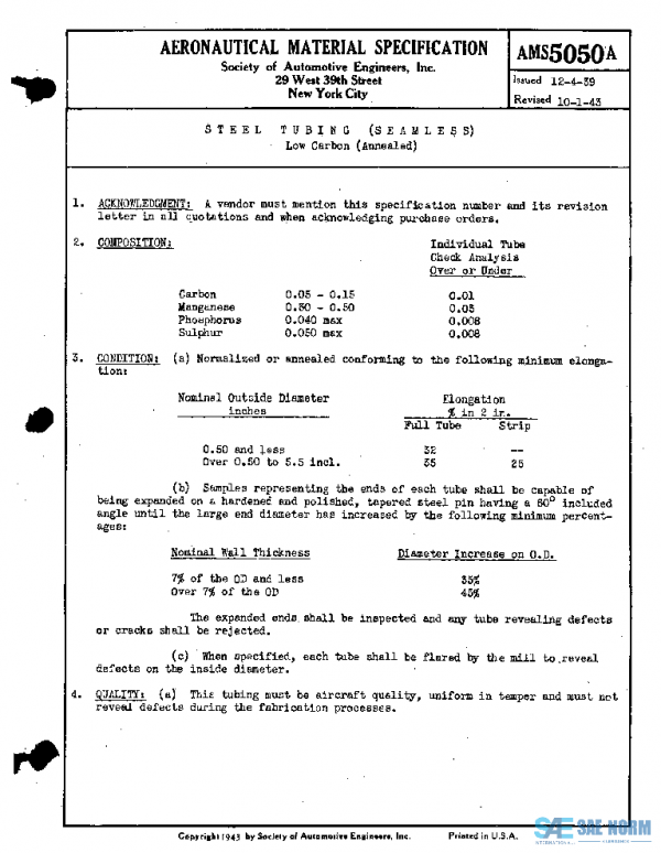 SAE AMS5050A PDF SAE AMS5050A PDF