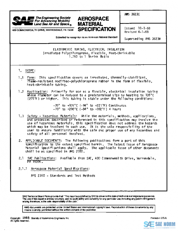 SAE AMS3623C PDF SAE AMS3623C PDF