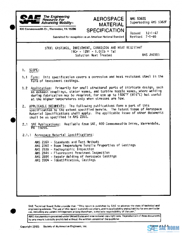 SAE AMS5362G PDF