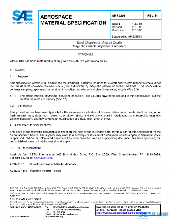 SAE AMS2301K PDF