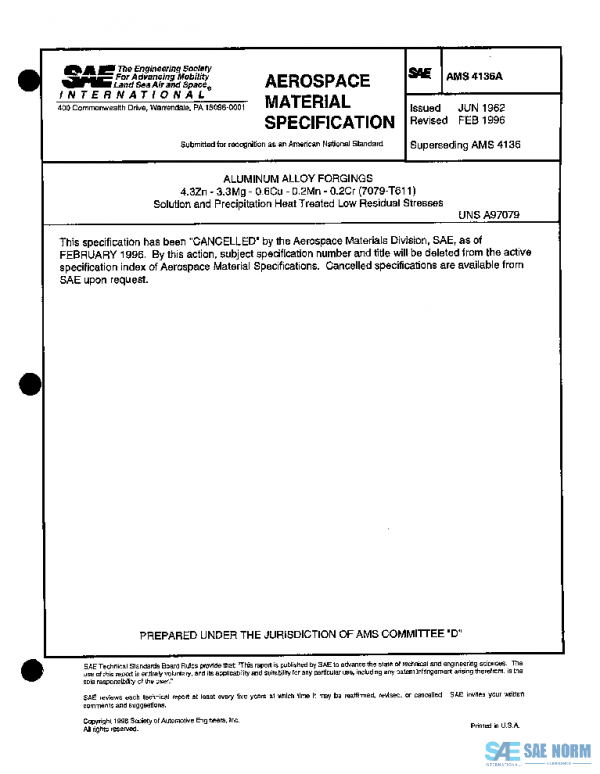 SAE AMS4136A PDF
