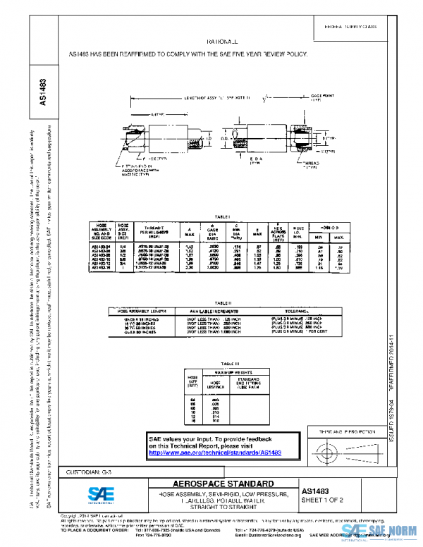 SAE AS1483 PDF SAE AS1483 PDF