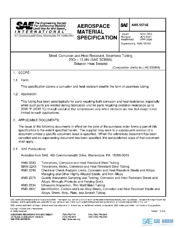 SAE AMS5574E PDF SAE AMS5574E PDF