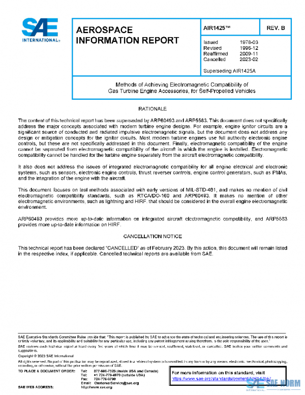 SAE AIR1425B PDF