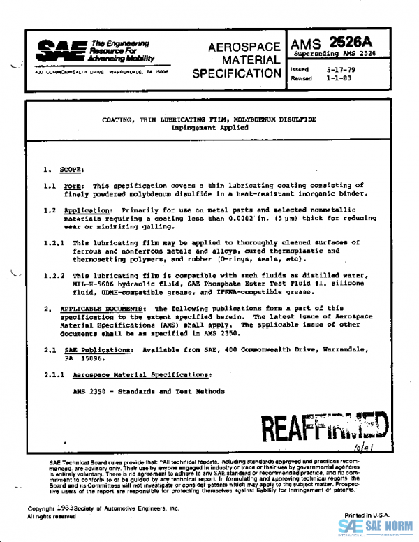 SAE AMS2526A PDF