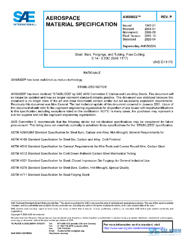 SAE AMS5022P PDF