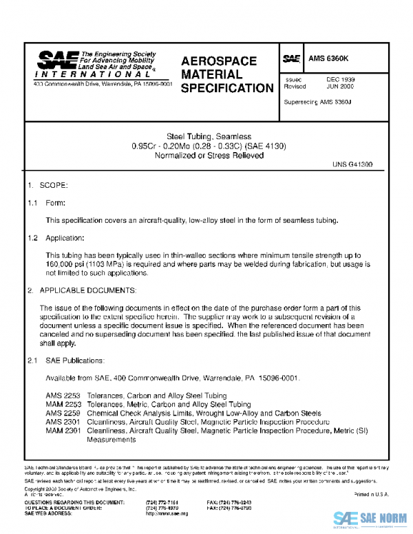 SAE AMS6360K PDF