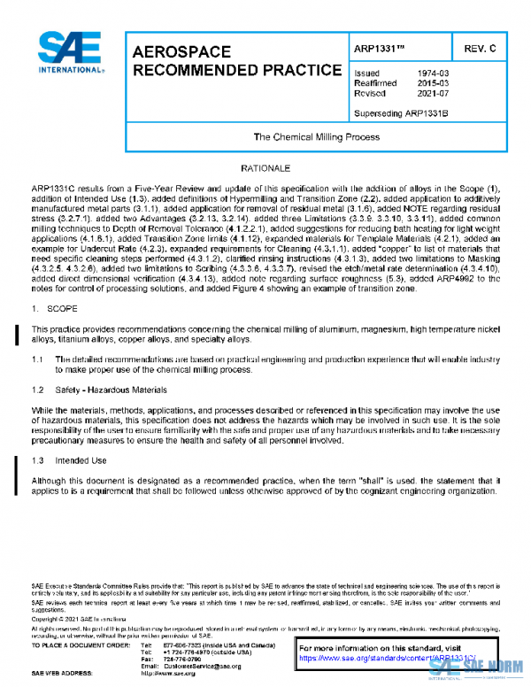 SAE ARP1331C PDF SAE ARP1331C PDF