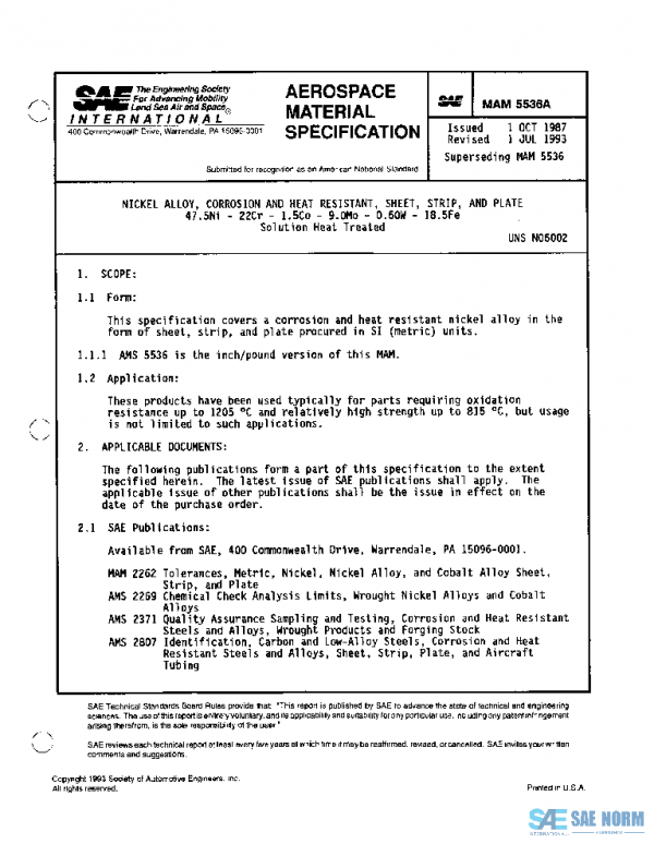 SAE MAM5536A PDF