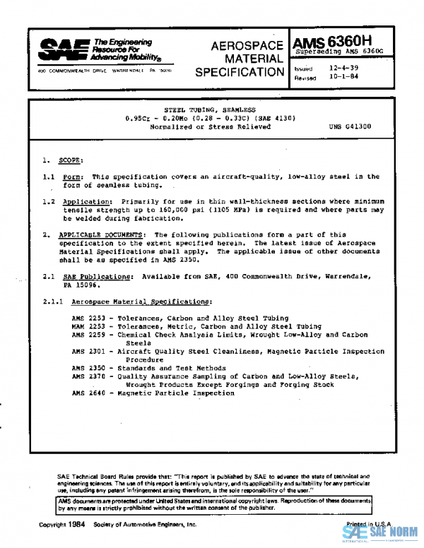 SAE AMS6360H PDF