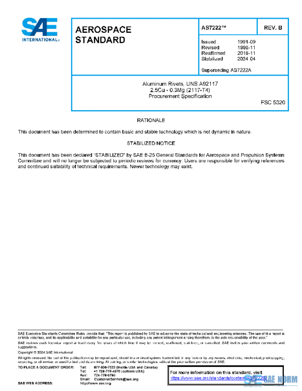 SAE AS7222B PDF SAE AS7222B PDF
