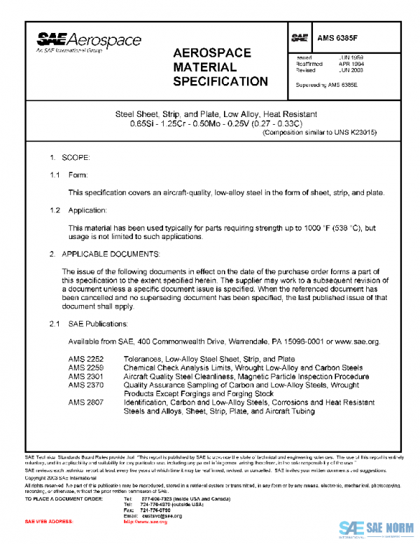 SAE AMS6385F PDF