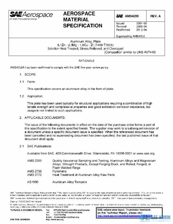 SAE AMS4250A PDF