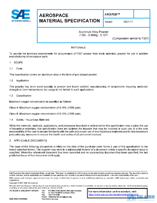SAE AMS7020 PDF SAE AMS7020 PDF