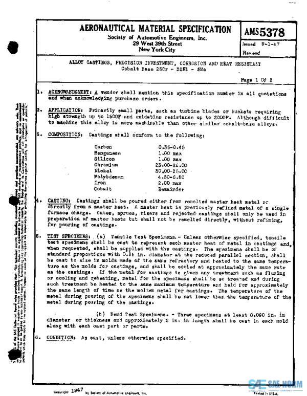 SAE AMS5378 PDF SAE AMS5378 PDF