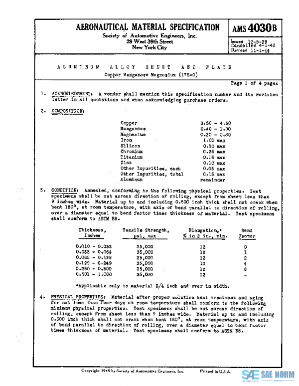 SAE AMS4030B PDF