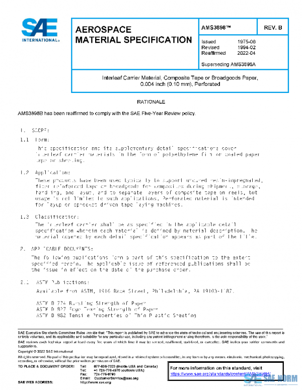 SAE AMS3898B PDF SAE AMS3898B PDF