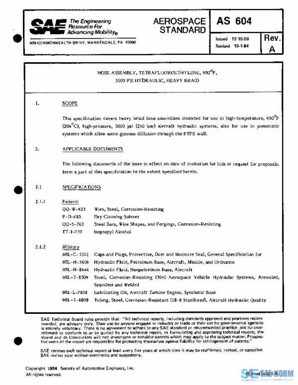 SAE AS604A PDF