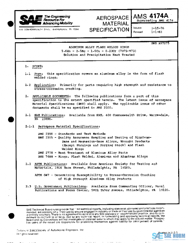 SAE AMS4174A PDF