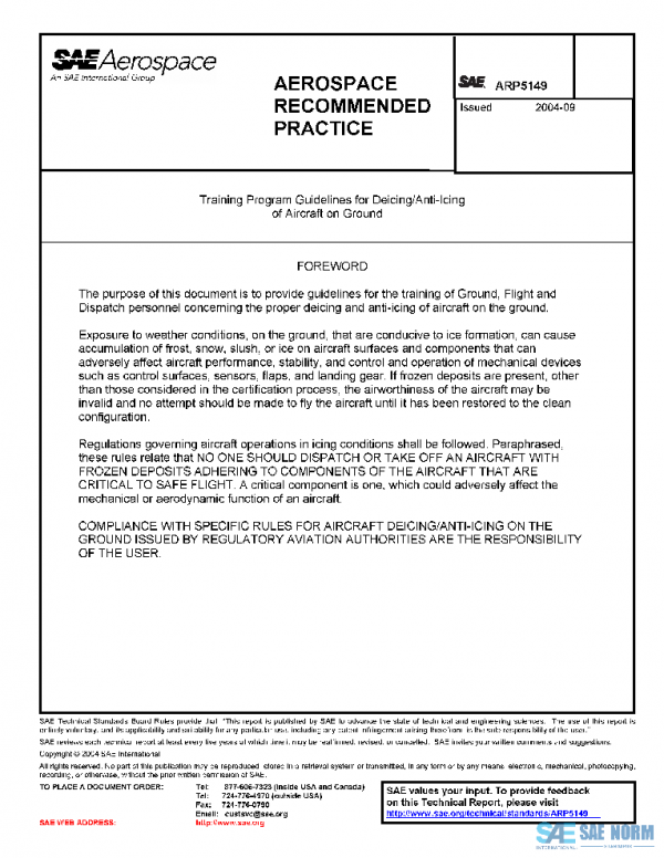 SAE ARP5149 PDF SAE ARP5149 PDF