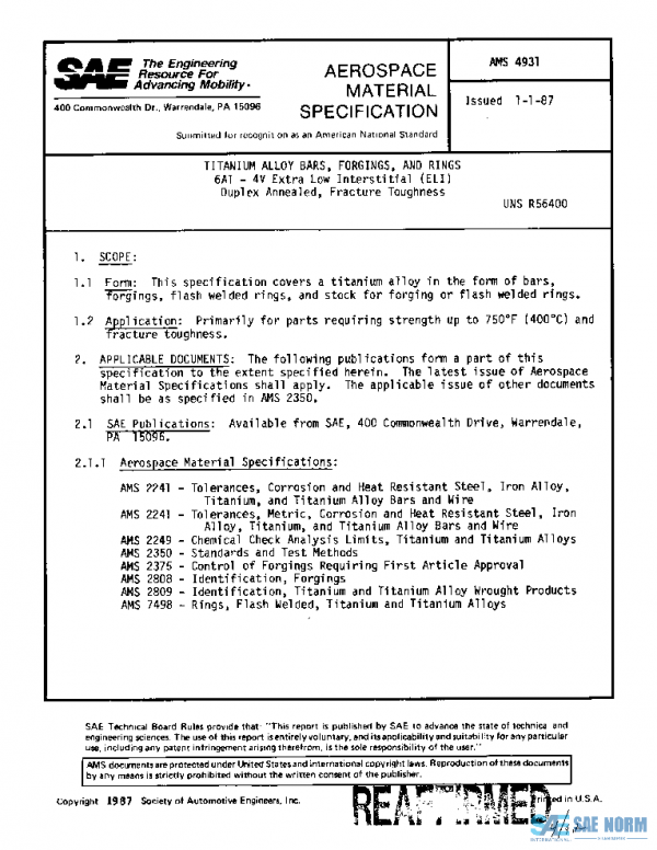 SAE AMS4931 PDF