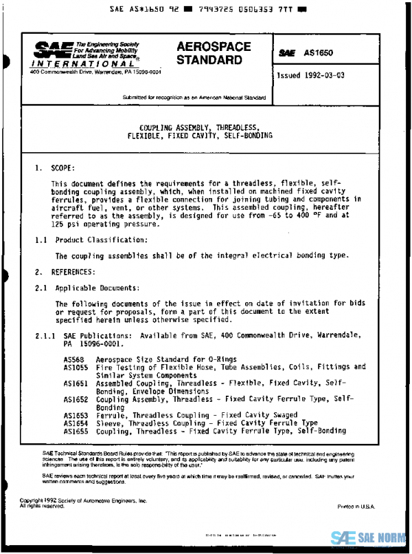 SAE AS1650 PDF