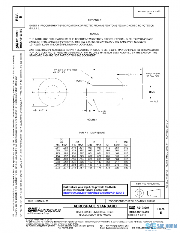 SAE AS123301B PDF SAE AS123301B PDF