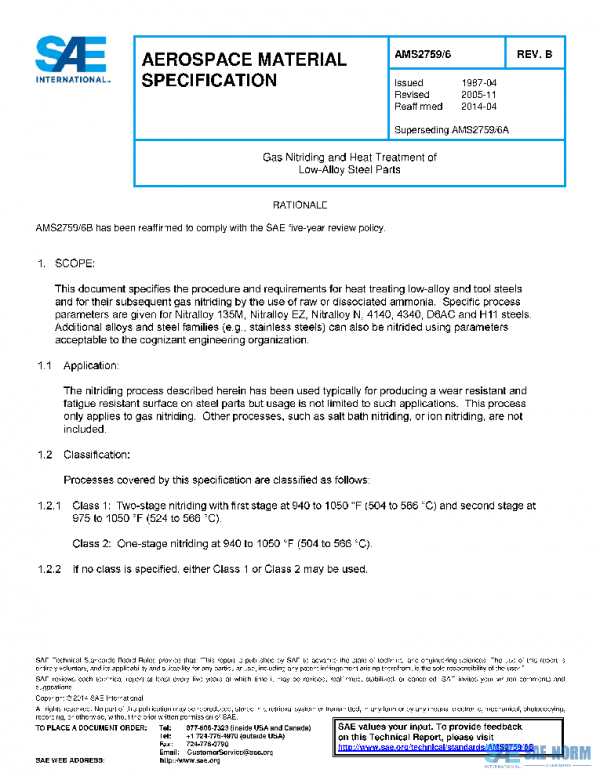 SAE AMS2759/6B PDF SAE AMS2759/6B PDF