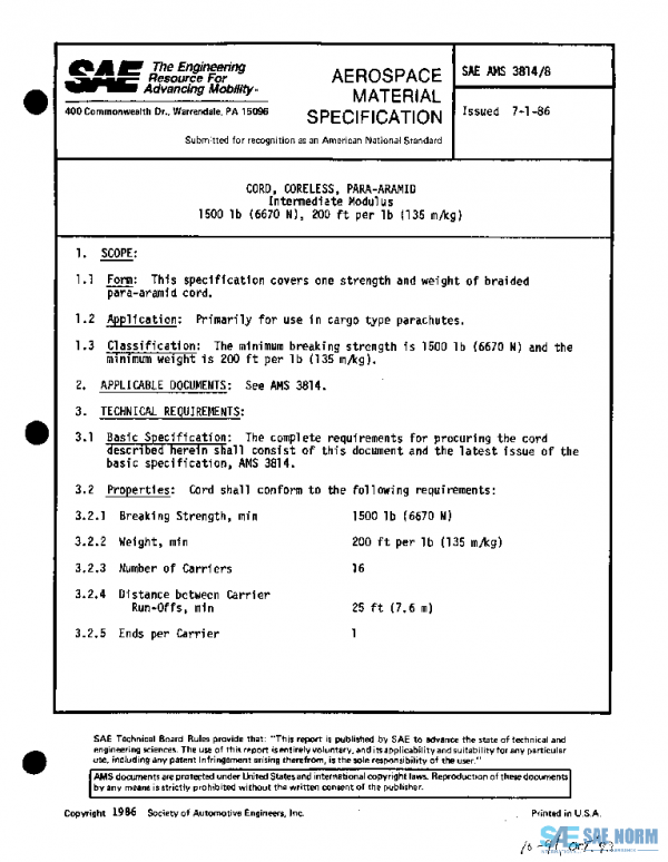 SAE AMS3814/8 PDF SAE AMS3814/8 PDF