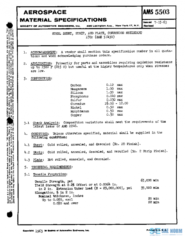SAE AMS5503 PDF SAE AMS5503 PDF