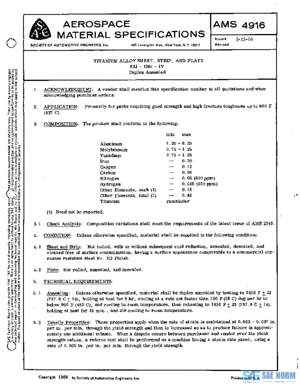 SAE AMS4916 PDF SAE AMS4916 PDF