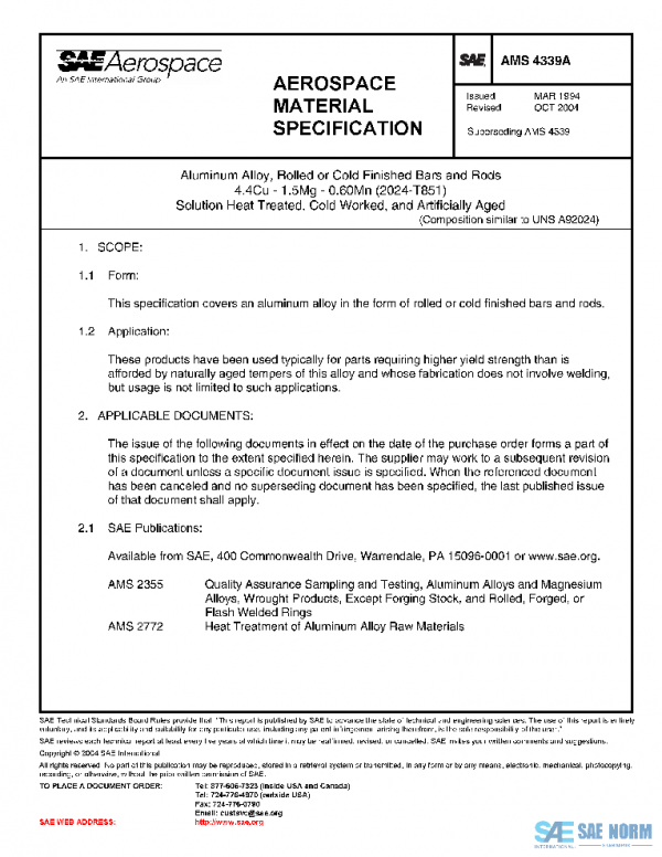 SAE AMS4339A PDF SAE AMS4339A PDF