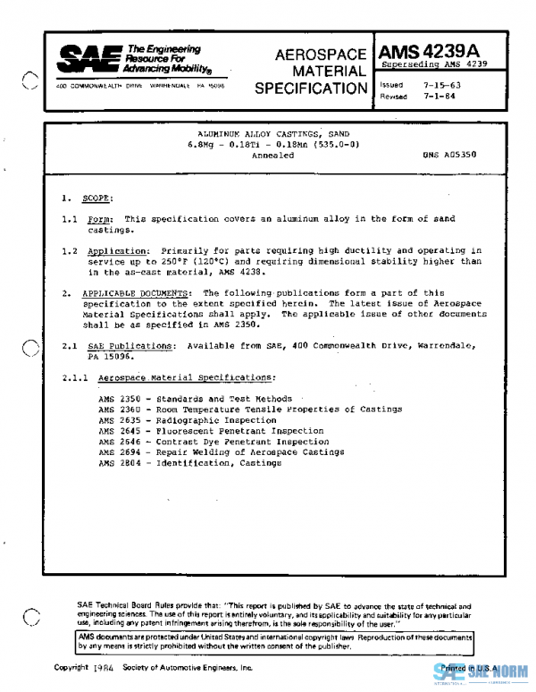 SAE AMS4239A PDF