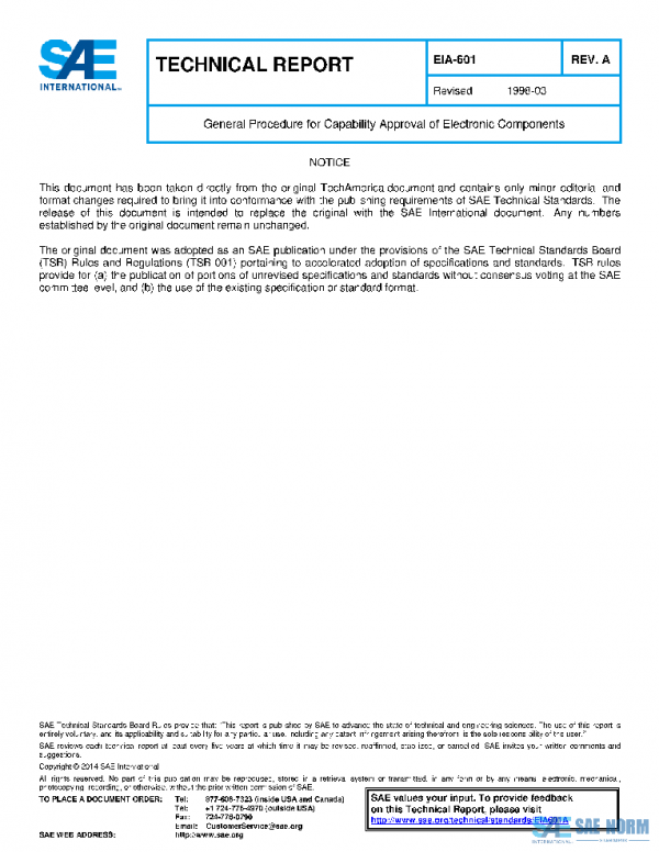 SAE EIA601A PDF