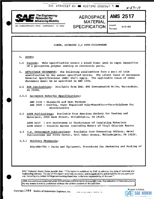 SAE AMS2517 PDF