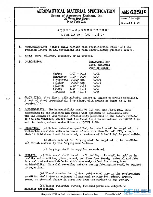 SAE AMS6250D PDF SAE AMS6250D PDF