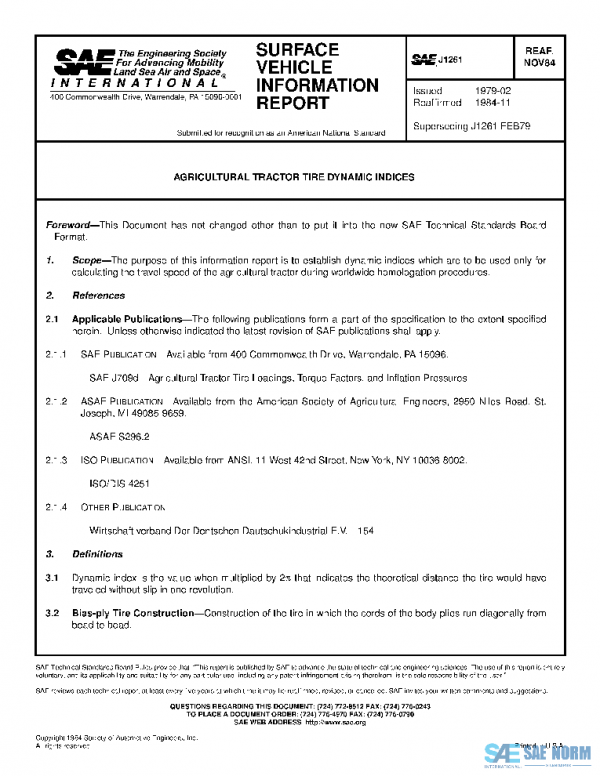 SAE J1261_198411 PDF SAE J1261_198411 PDF
