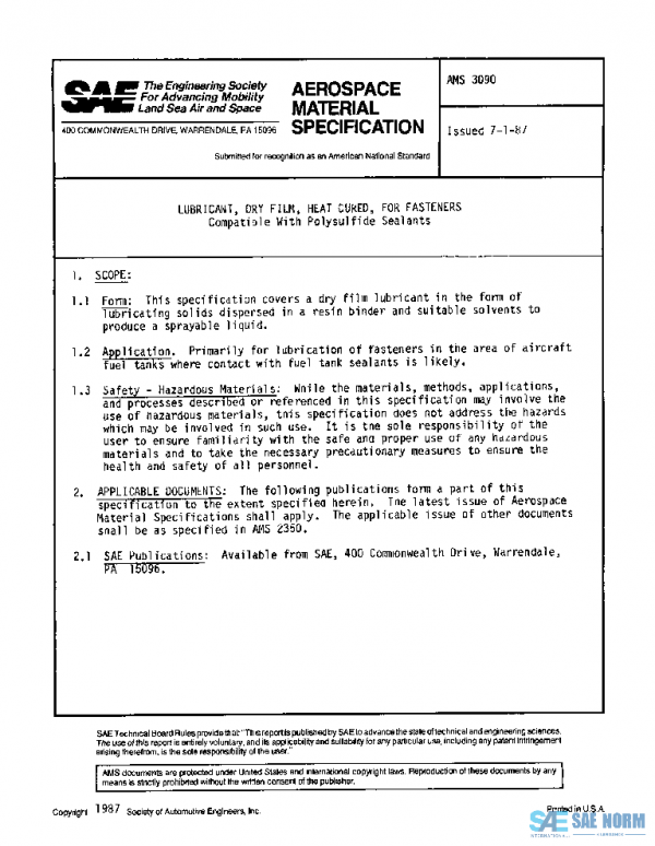 SAE AMS3090 PDF