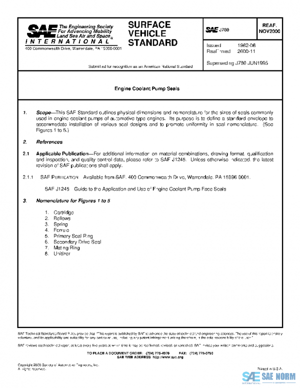 SAE J780_200011 PDF