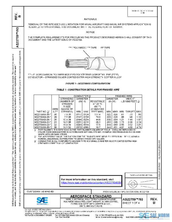 SAE AS22759/93B PDF SAE AS22759/93B PDF