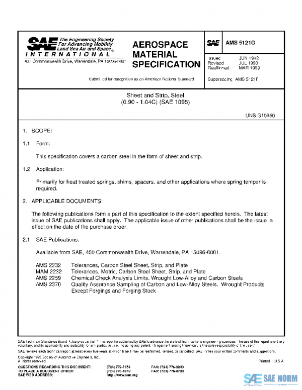 SAE AMS5121G PDF