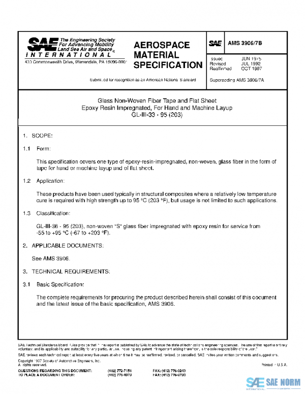 SAE AMS3906/7B PDF SAE AMS3906/7B PDF