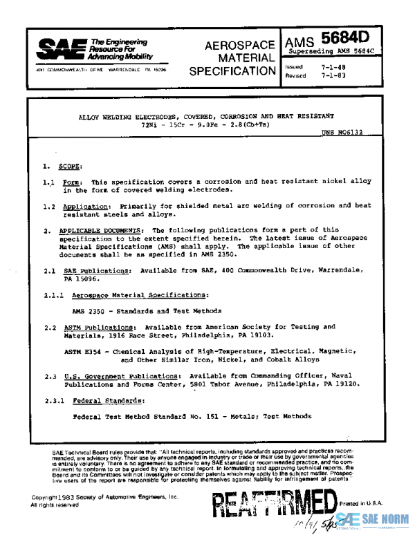SAE AMS5684D PDF SAE AMS5684D PDF