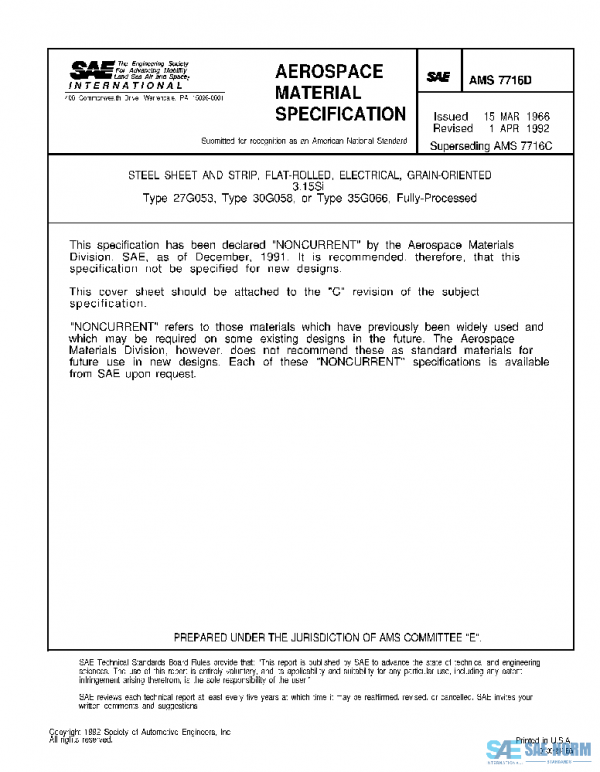 SAE AMS7716D PDF