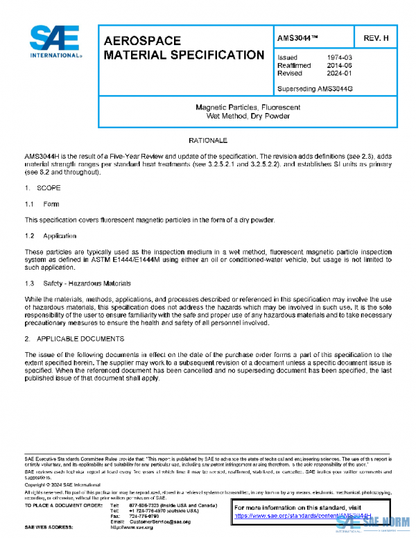 SAE AMS3044H PDF SAE AMS3044H PDF