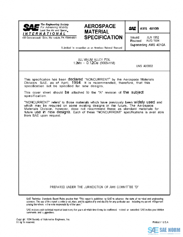 SAE AMS4010B PDF