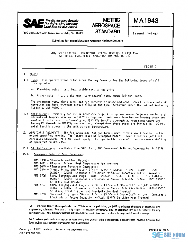 SAE MA1943 PDF